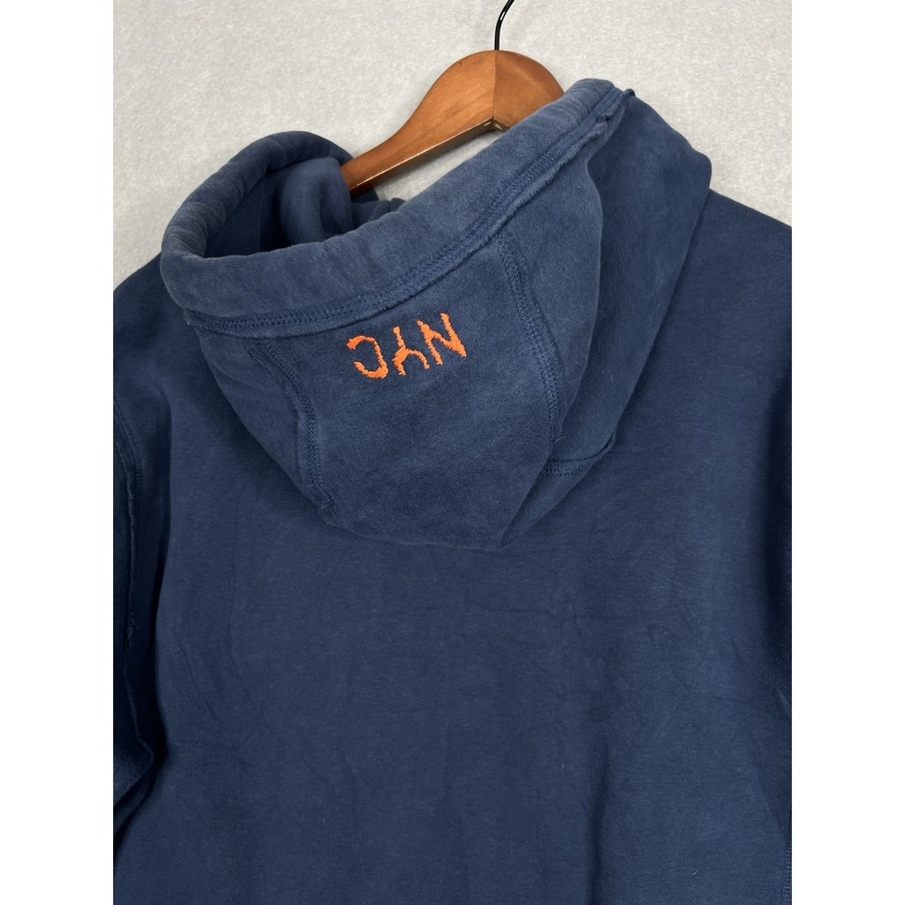 Original Vintage TRIPLE 555 FIVE SOUL Embroidered Hoodie XL Blue NYC - Picture 8 of 8